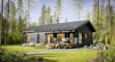 convert wood to modern frame house, cgi exterior render, plan tiny prefab homes