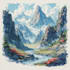 draw landscape illustration and background concept art, nft