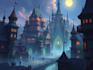 illustrate detailed fantasy cityscapes