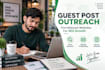 do manual guest post outreach and find niche relevant websites