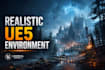 create realistic 3d game environment, level design in unreal engine 5 ue5