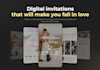 design a modern digital wedding invitation