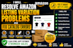 resolve amazon listing variation problems and fix catalog errors