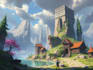 create fantasy environment concept art
