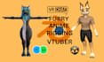 create 3d furry avatar vr avatar anime character rigging vtuber model