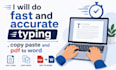 fast typing copy paste work and pdf to word