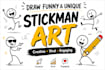 stickman animation, funny stickman, simple animation, doodle animation, minimal