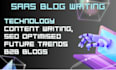 write b2b, saas blog articles for tech and saas companies
