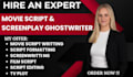 write professional movie script feature film script and screenplay