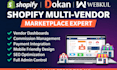 develop a multivendor ecommerce website with dokan or wcfm