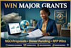 write ngo grant proposal, donor funding and rfp bid proposal
