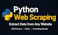 build a python web scraping script to extract data from any website