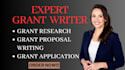 do grant research, grant proposal writing and grant application