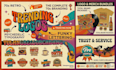 design a 70s retro, hippie, and psychedelic typography logo