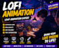 create lofi loop animation video music videos for streamers animated images, gif
