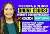 squarespace med spa website aesthetic clinic website redesign landing page
