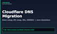 set up cloudflare and migrate your dns to it