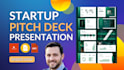 design startup pitch deck, powerpoint presentation design, keynote presentation