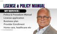 get license, write group home policy and procedure manual
