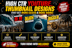 design high CTR cinematic youtube thumbnail
