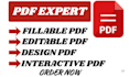 design fillable and interactive PDF form for you