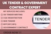 write UK tender, government contract, bid proposal, rfp and rfq