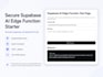 build a secure ai API endpoint using supabase edge functions