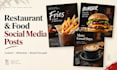 design restaurant and food social media posts