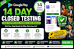 provide android app testers fro QA and feedback and testing