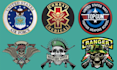 design highly custom military tactical army logo patch badge
