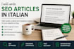 write SEO articles in italian, blog posts and website content