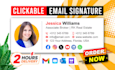 make a clickable HTML email signature and animated email signature