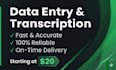 do fast and accurate data entry and transcription