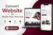 convert business website to mobile android app, web app, ios app using webview