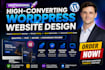 do design,clone,optimize wordpress website with elementor pro speed and security