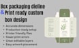 create box packaging dieline for print ready custom box design