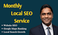 do monthly local SEO for website and google maps ranking
