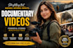 write documentary style youtube scripts and video scripts