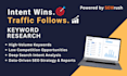 do SEO keyword research for high volume low competition queries