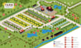design custom campground and rv park map illustration using vector