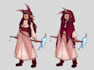 do a detailed dnd character sheet with poses expressions anime character chibi