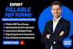 create fillable PDF form or convert word and excel to interactive PDF form