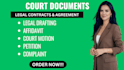 draft or proofread your affidavit, declaration, or sworn statement