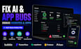 fix ai hallucinations, debug website or app errors and bug fixing pro