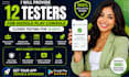 provide 12 testers 20 testers mobile testing google closed testing 12 testers