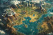 illustrate a gorgeous game fantasy dnd map