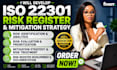 develop iso 22301 risk register and mitigation strategy