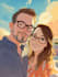 couple portrait wedding portrait illustration