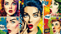 draw a retro pop art roy lichtenstein style