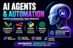 develop ai agents, langchain, n8n automation, and python ai automation apps